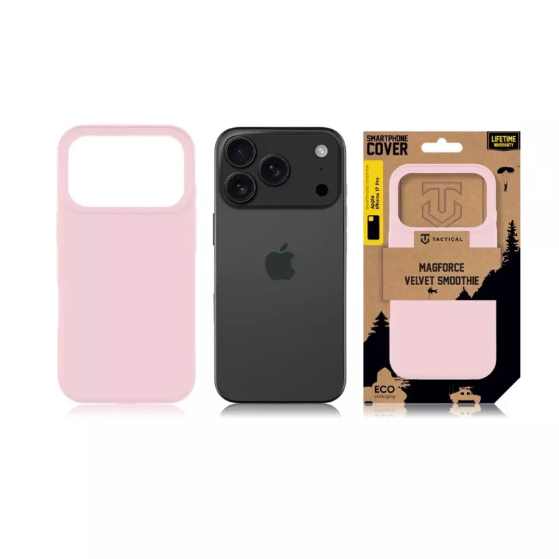 Tactical Back Cover MagForce Velvet Smoothie voor iPhone 17 Pro - Pink Panther