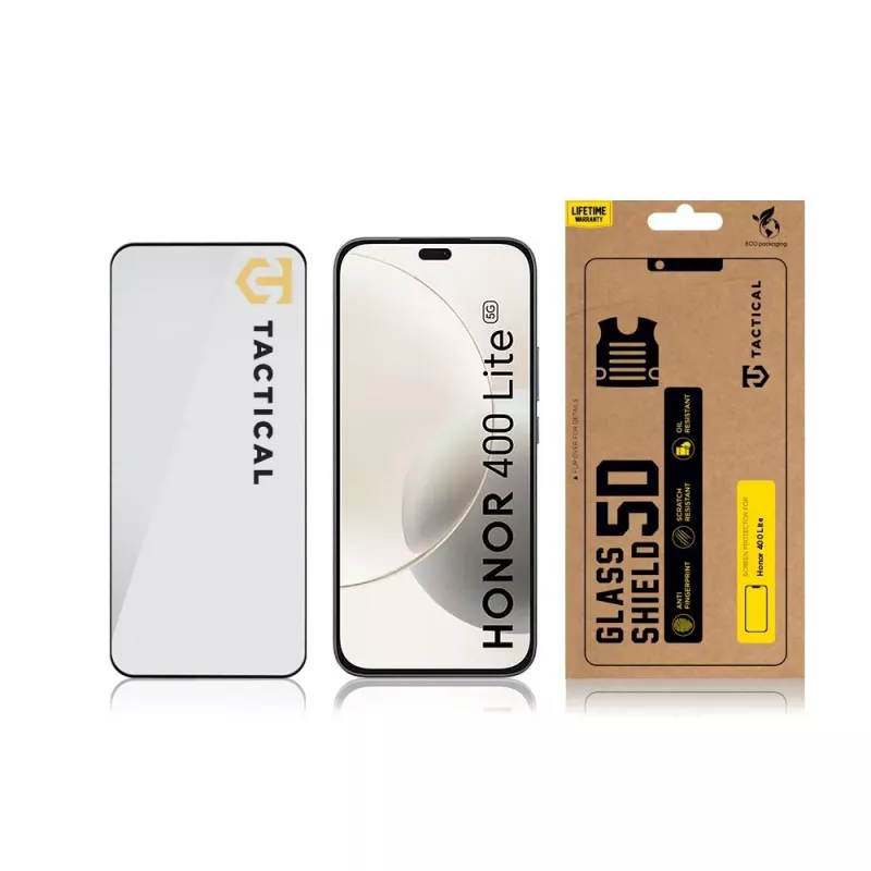 Tactical Glass Shield 5D voor Honor 400 Lite zwart