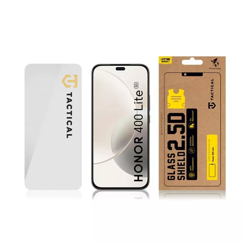 Tactical Glass Shield 2.5D voor Honor 400 Lite transparant