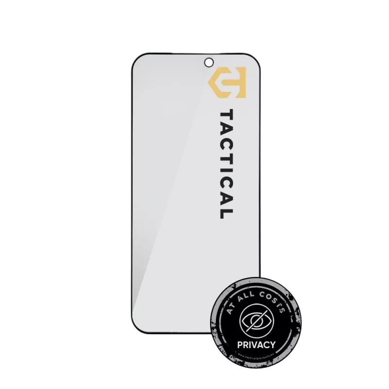 Tactical Glass Shield Privacy 5D voor iPhone 17 Pro Max zwart