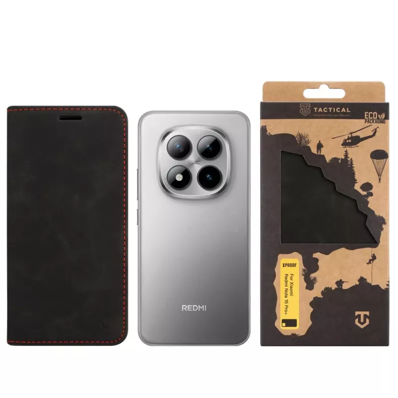 Tactical Book Cover Xproof Redmi Note 15 Pro+ 5G Black Hawk zwart