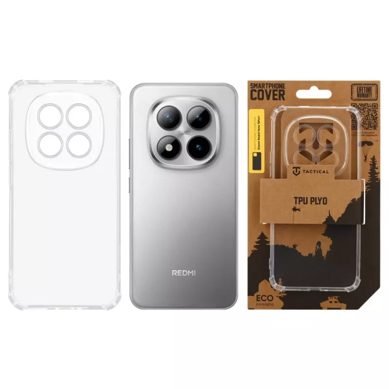 Tactical Back Cover TPU Plyo voor Xiaomi Redmi Note 15 Pro+ 5G transparant