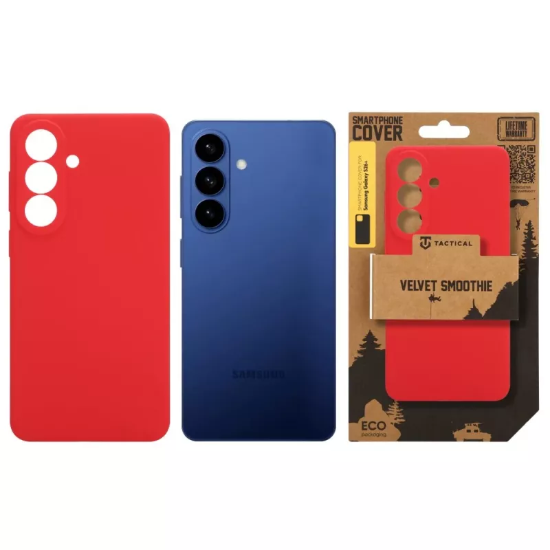 Tactical Back Cover Velvet Smoothie voor Samsung Galaxy S26+ – Chilli Red