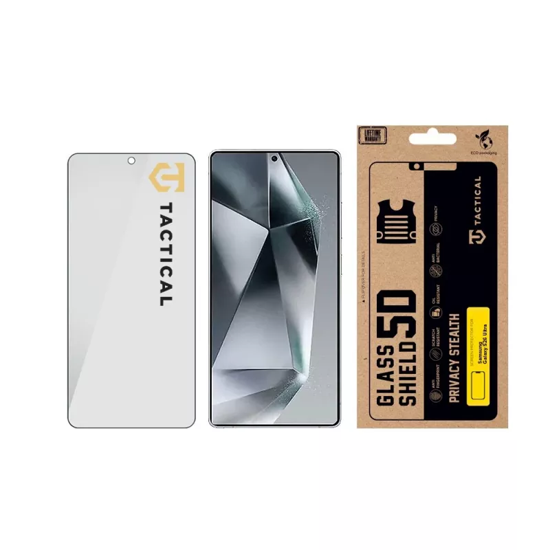 Tactical Glass Shield Privacy Stealth 5D voor Samsung Galaxy S26 Ultra zwart