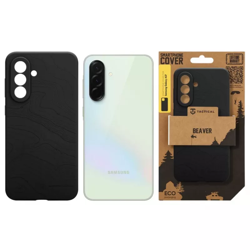 Tactische achterkanthoes Beaver voor Samsung Galaxy A37, Asphalt