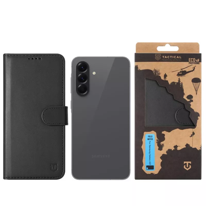 Tactische boekhoes Field Notes Galaxy A57 zwart