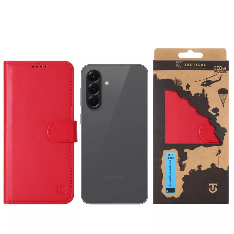 Tactische boekhoes Field Notes Galaxy A57 rood