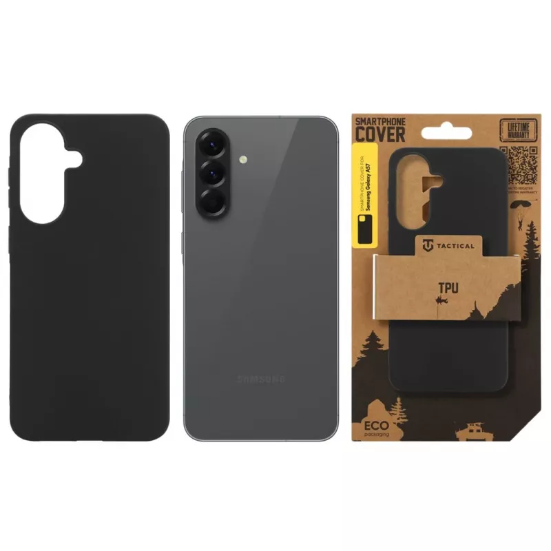 Tactische TPU-achterkanthoes voor Samsung Galaxy A57 zwart
