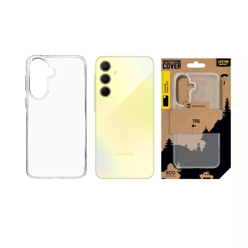 Tactical TPU achterkant hoesje voor Samsung Galaxy A37, transparant