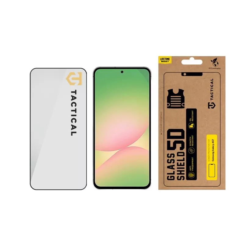 Tactical Glass Shield 5D voor Samsung Galaxy A57 zwart