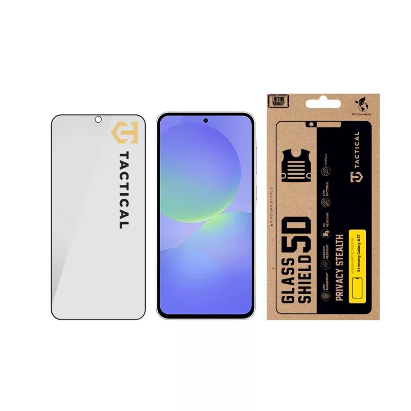Tactical Glass Shield Privacy Stealth 5D voor Samsung Galaxy A37 zwart