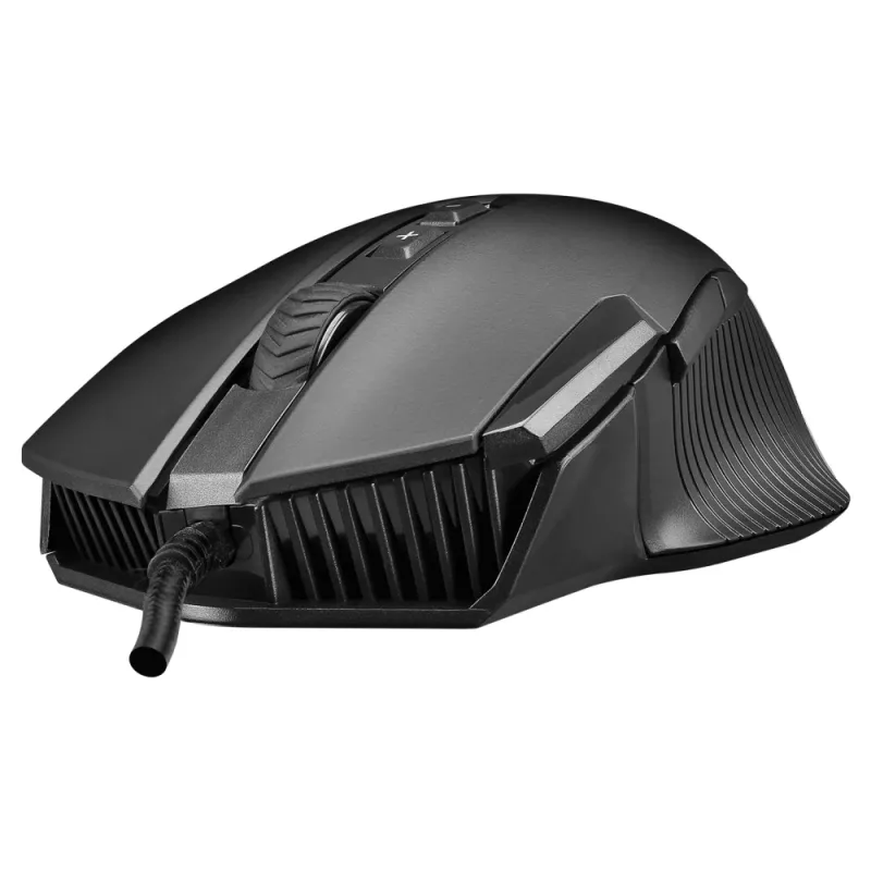 Rampage Comfort gaming-muis, programmeerbaar, 12800 DPI RGB, zwart