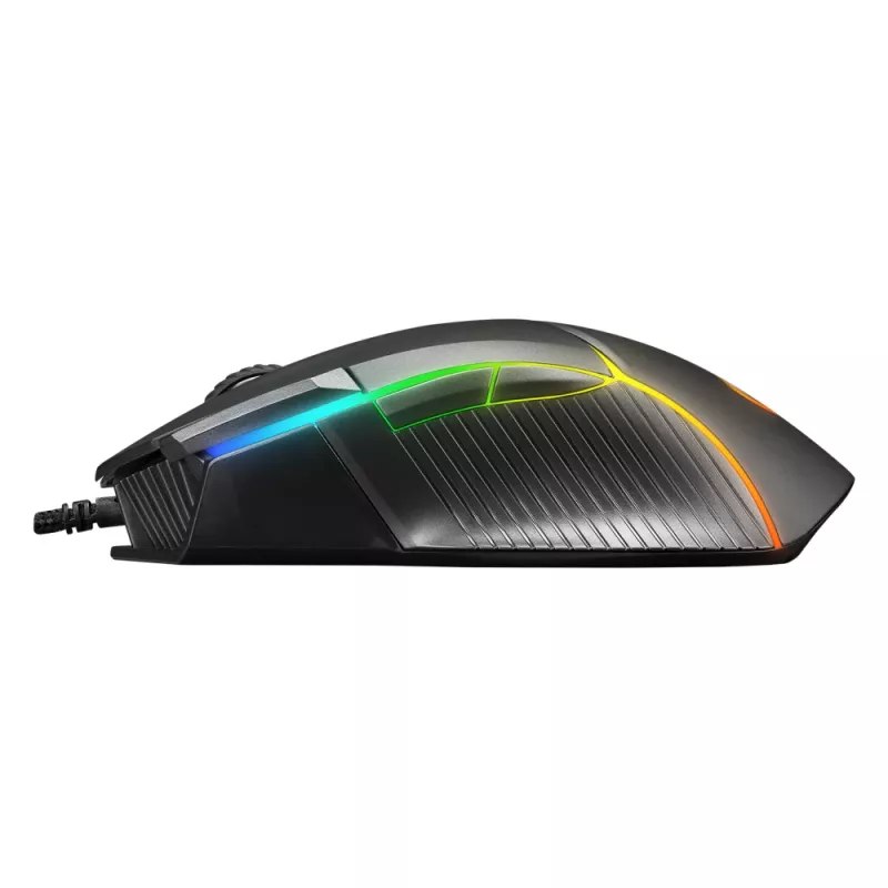 Rampage Comfort gaming-muis, programmeerbaar, 12800 DPI RGB, zwart