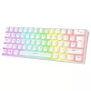 Rampage Radiant K11 60% mechanisch gaming-toetsenbord, wit, blue switch, RGB