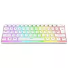 Rampage Radiant K11 60% mechanisch gaming-toetsenbord, wit, blue switch, RGB