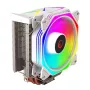 Rampage Octagon C50 CPU-luchtkoeler, 120mm ARGB-ventilator, wit, LGA 1700/AM5