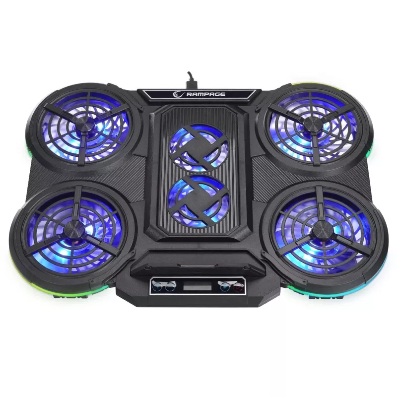 Rampage PROTE R6 Laptopkoelstandaard, 10-17 inch, RGB