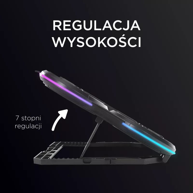 Rampage PROTE R6 Laptopkoelstandaard, 10-17 inch, RGB