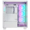 Rampage Hydra V1 mid tower pc-behuizing, wit, 4x 120mm ARGB-ventilatoren, USB-C/USB-A, ARGB-hub, gehard glas