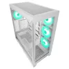 Rampage Hydra V2 mid tower pc-behuizing wit met 4x 120mm ARGB-ventilatoren en gehard glas