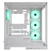 Rampage Hydra V2 mid tower pc-behuizing wit met 4x 120mm ARGB-ventilatoren en gehard glas