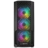 Rampage Shelob mid tower pc-behuizing, 4x ARGB-ventilatoren, gehard glas, zwart