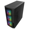 Rampage Shelob mid tower pc-behuizing, 4x ARGB-ventilatoren, gehard glas, zwart