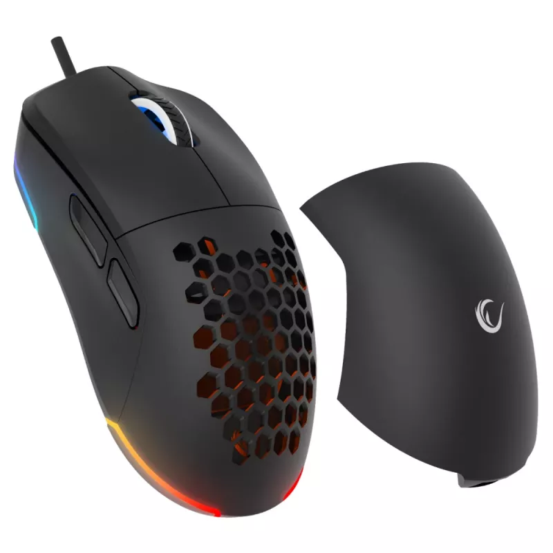 Rampage BLINK bekabelde USB gaming-muis, 12800 DPI, RGB, optische sensor, zwart
