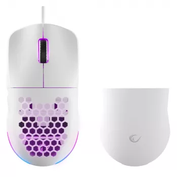 Rampage BLINK bedrade gaming-muis, 12800 DPI, RGB, optische sensor, wit