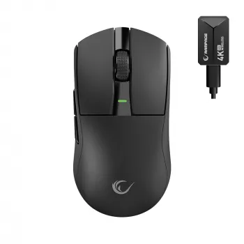 Rampage Zenith Pro Black draadloze gamingmuis 26000 DPI PAW3395 4KHz tri-mode zwart