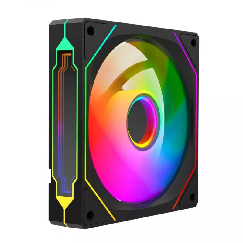 Rampage 120mm 1800RPM Infinite Loop ARGB PWM behuizingsventilator zwart