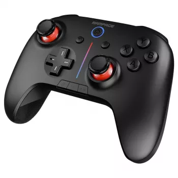 Rampage Hydra Pro Pad draadloze RGB 2.4G Hall Effect-controller met magnetische triggers, zwart
