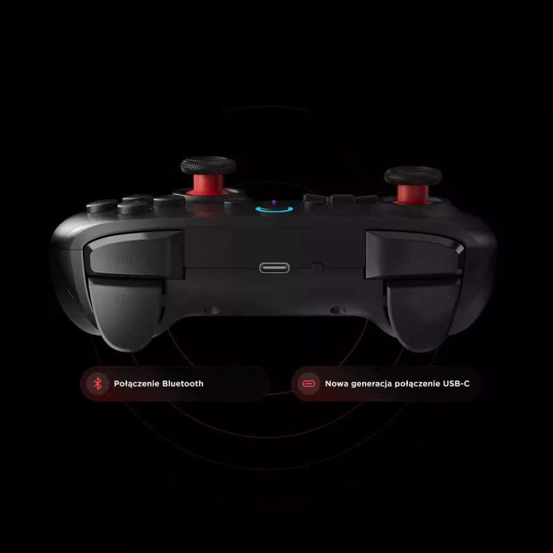 Rampage Hydra Pro Pad draadloze RGB 2.4G Hall Effect-controller met magnetische triggers, zwart