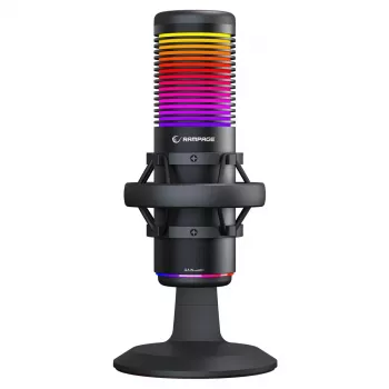 Rampage Bemol RGB USB-C gaming-microfoon, zwart