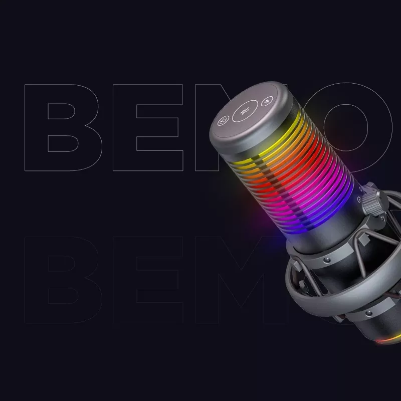 Rampage Bemol RGB USB-C gamingmicrofoon, zwart