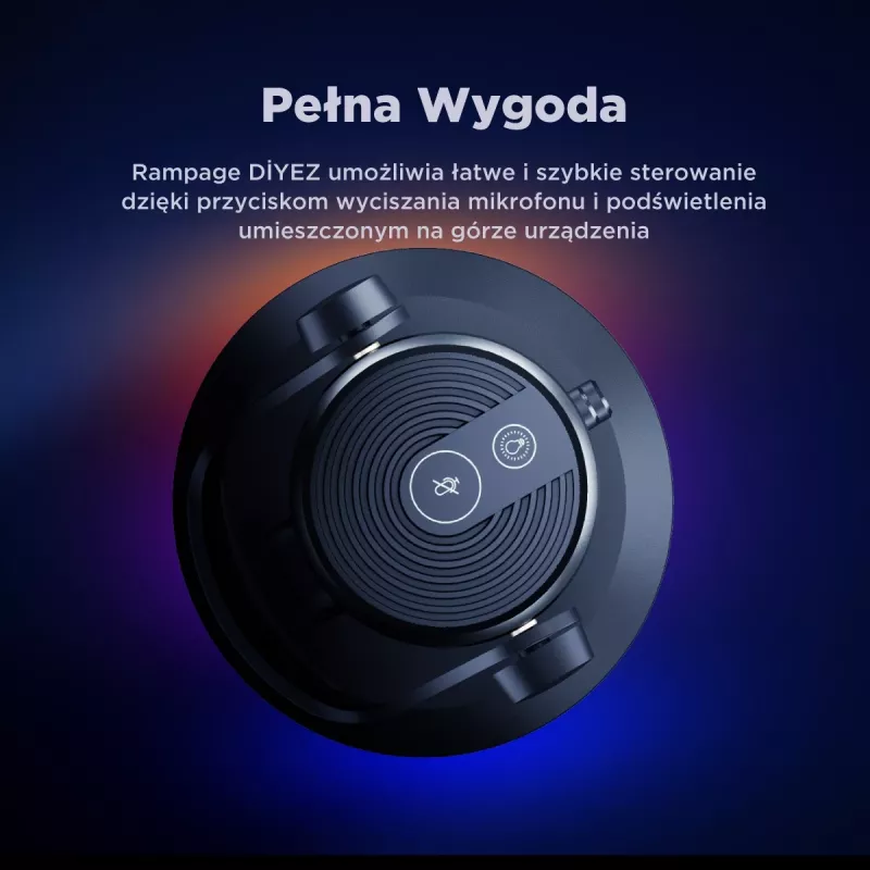 Rampage Diyez RGB USB-C gamingmicrofoon, zwart