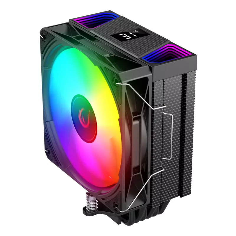 Rampage Octagon C70 CPU-koeler LGA1700/AM5 LCD-ventilator Infinity 120mm ARGB zwart
