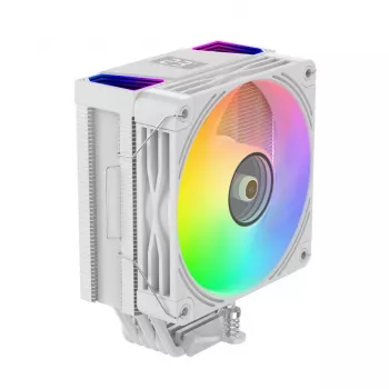 Rampage Octagon C70 CPU-koeler met LCD, 120 mm ARGB-ventilator, AM5/LGA1700, wit