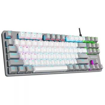 Rampage Snug RGB KRGD Red mechanisch gaming-toetsenbord, wit-grijs, 60%-layout, bedraad USB-C