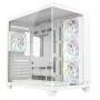 RAMPAGE SEALITE-WHITE mid-tower pc-behuizing met gehard glas, 7x ARGB PWM ventilatoren, wit