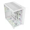 RAMPAGE SEALITE-WHITE mid-tower pc-behuizing met gehard glas, 7x ARGB PWM ventilatoren, wit