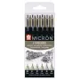 Sakura Pigma Micron fineliner pennen set 6-delig zwart