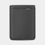 Brabantia Bo afvalemmer 7 liter Mineral Infinite Grey