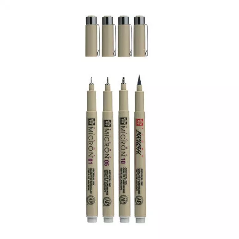 Sakura Pigma Micron fineliner pennen set cool gray 4-delig