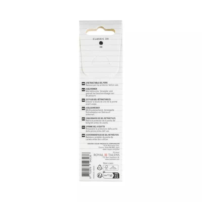 Sakura Gelly Roll Retractable Classic gelpen transparant 0,4 mm fijne punt