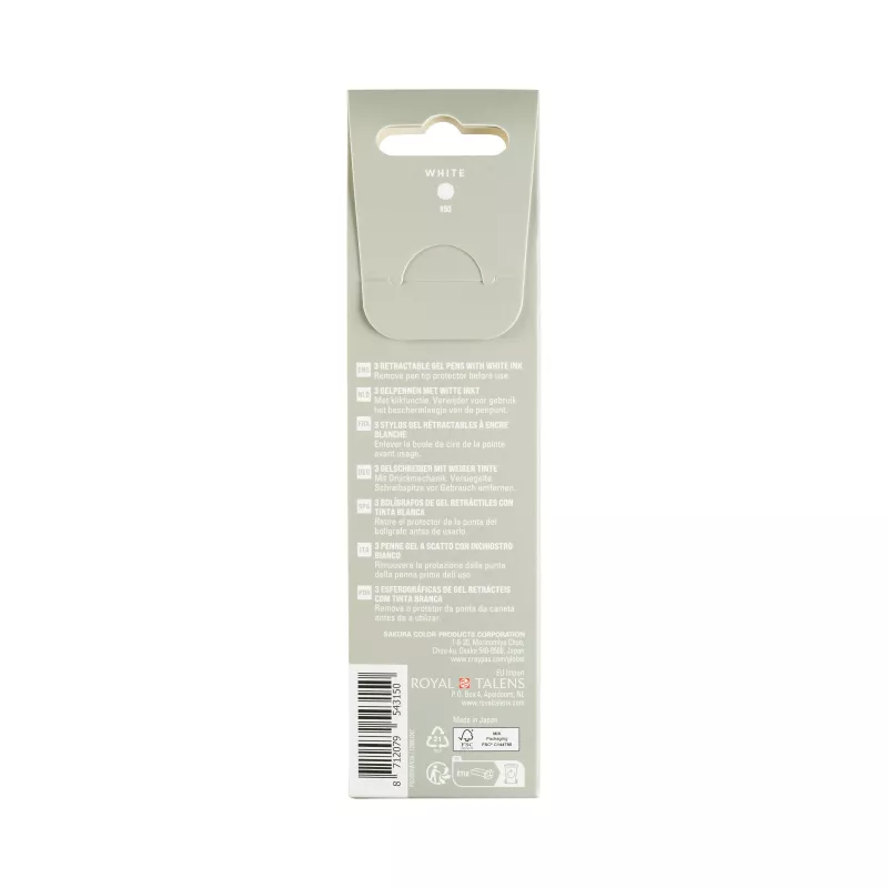 Sakura Gelly Roll Retractable Classic gelpen transparant 0,45 mm witte inkt