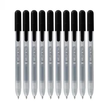 Sakura 9+1 gratis Gelly Roll Retractable Classic gelpen transparant 0,4 mm zwarte inkt 10 stuks