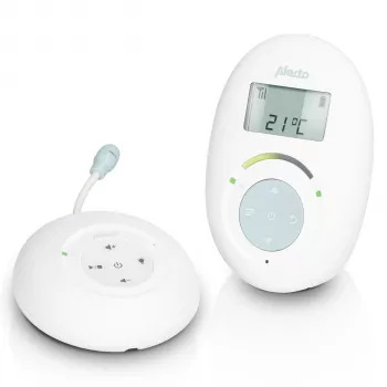 Alecto DECT babyfoon met full ECO mode en display, wit/blauw