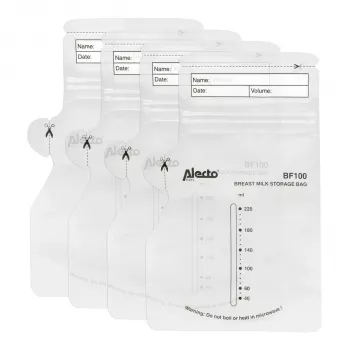 Alecto moedermelk bewaarzakjes 220 ml, 100 stuks (BF-100)