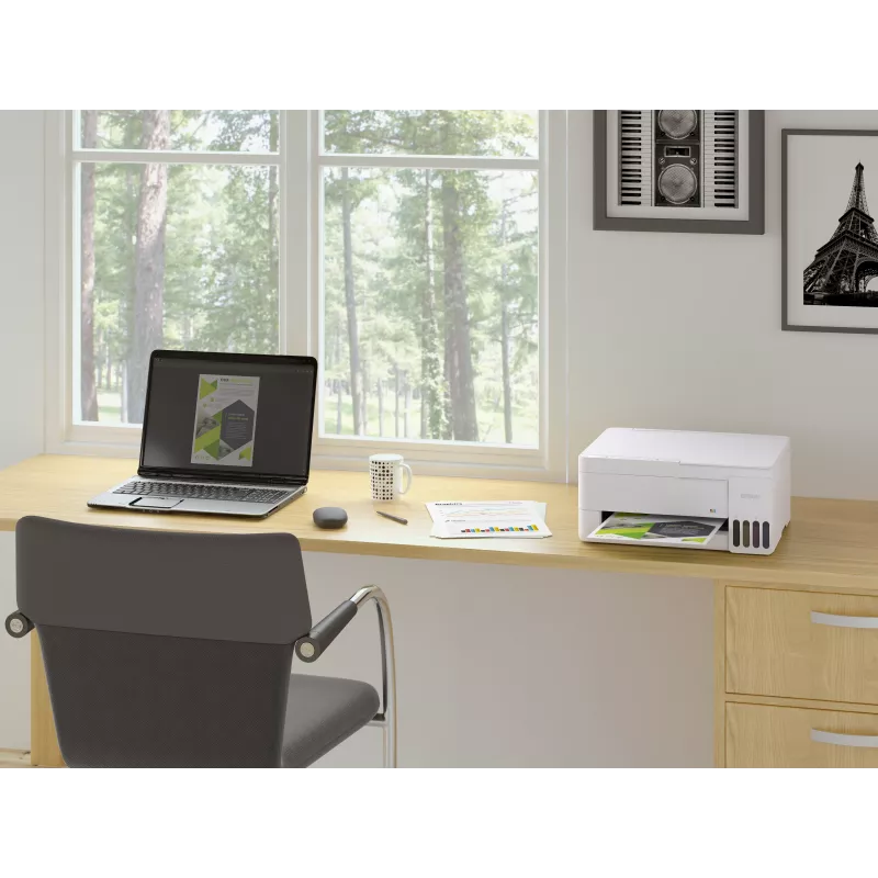 Epson EcoTank L3356 multifunctionele inkjetprinter, kleur, A4, 33 ppm, USB, Wi-Fi, wit